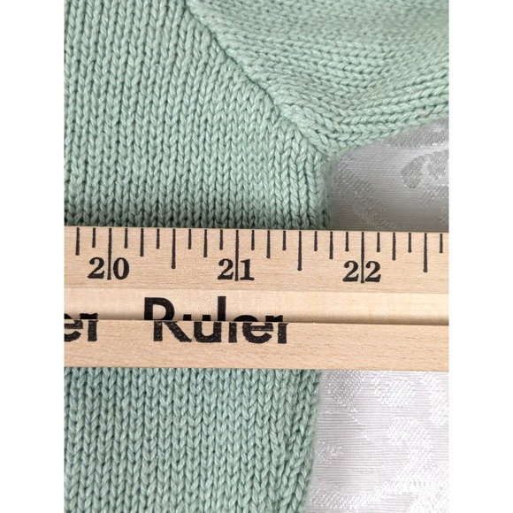 Storybook Knits Vintage Floral Cardigan Sweater Ramie Cotton Size Medium - Picture 7 of 8